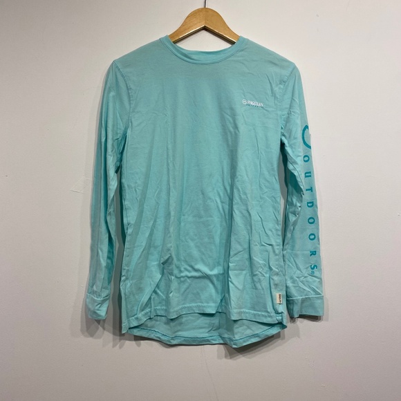 **$5 SALE** Magellan Outdoors Bright Mint Boyfriend Long Sleeve Tee Size Small - Picture 1 of 2